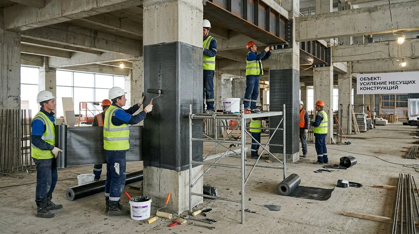 Методы и технологии усиления несущих конструкций зданий