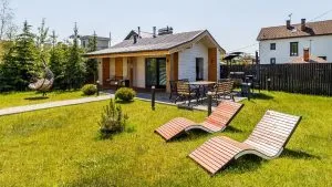 Дом «Латте» с плоской кровлей в деревне Свитино Наро-Фоминского района Московской области