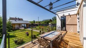 Дом «Латте» с плоской кровлей в деревне Свитино Наро-Фоминского района Московской области