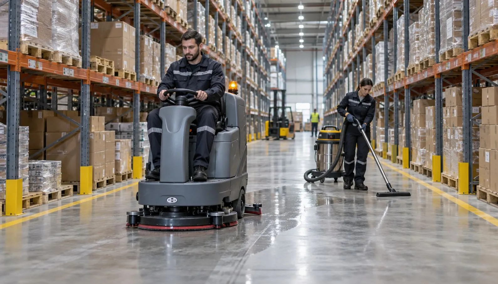 Эксплуатация складского комплекса: инженерные системы, клининг, безопасность Уборка склада