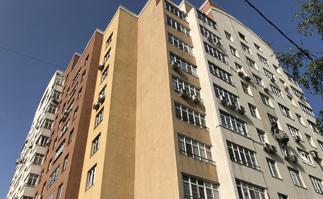 Капитальный ремонт фасада 3-го корпуса ТСЖ «Приват Сквер»